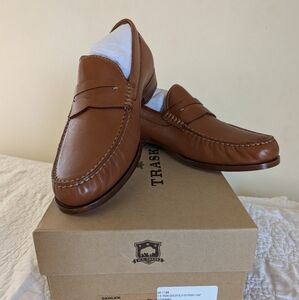 NIB TRASK men's Sadler Slip-On Penny Loafer Cognac 11M